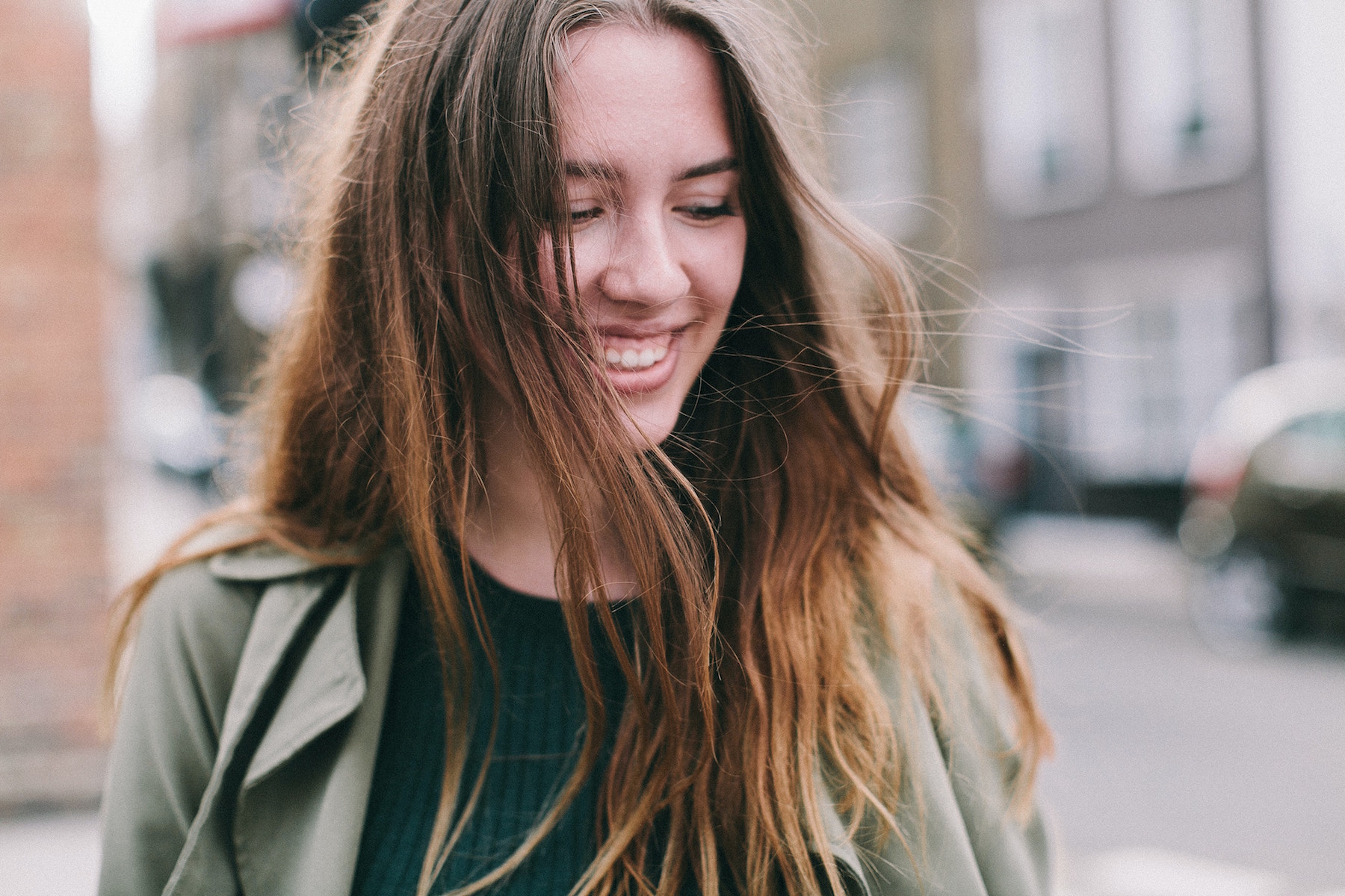 Girl smiling
