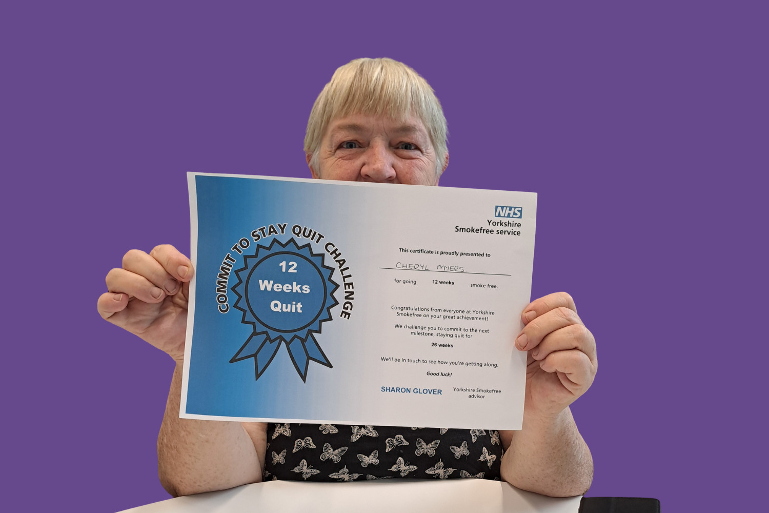 Cheryl's quit story with Smokefree Sheffield